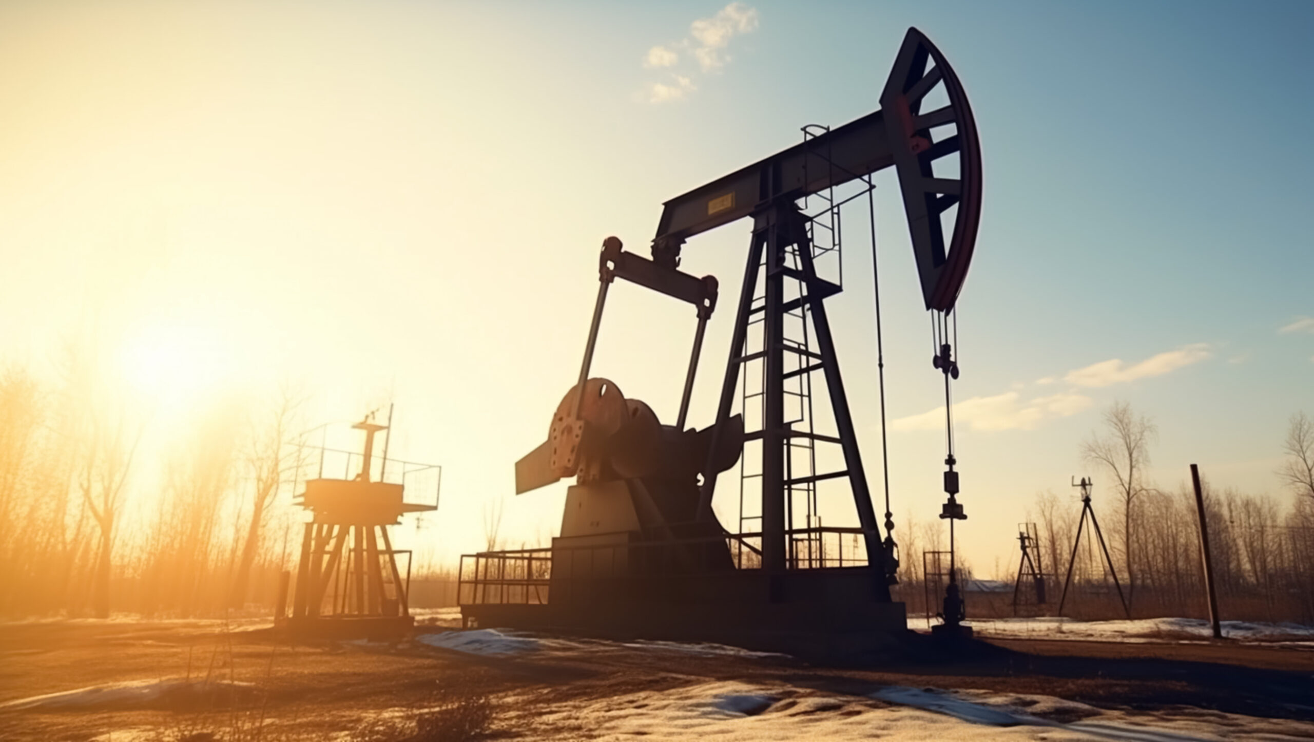 oil rig, created with generative ai technology